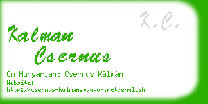 kalman csernus business card