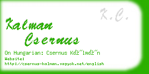 kalman csernus business card